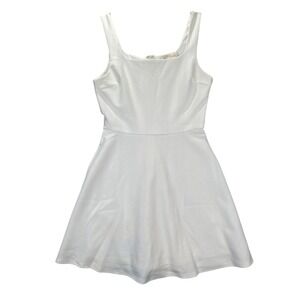 White Skater Mini Dress Woman's Small White Marilyn Monroe Hollywood Preppy Glam
